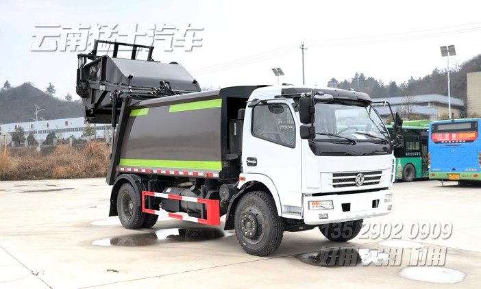 压缩式垃圾车,9立方垃圾车,东风环卫车,垃圾车厂家,垃圾车销售,4*2垃圾车