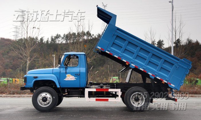 4吨自卸车,双油缸自卸,边4底5田字格自卸,4x4自卸车