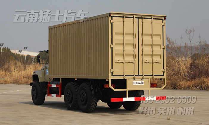 EQ2100越野厢卡,东风6*6厢式车,六驱尖头卡车,多用途越野专用车,户外移动办公车,移动方舱车,野外露营车,瓦楞板厢式车