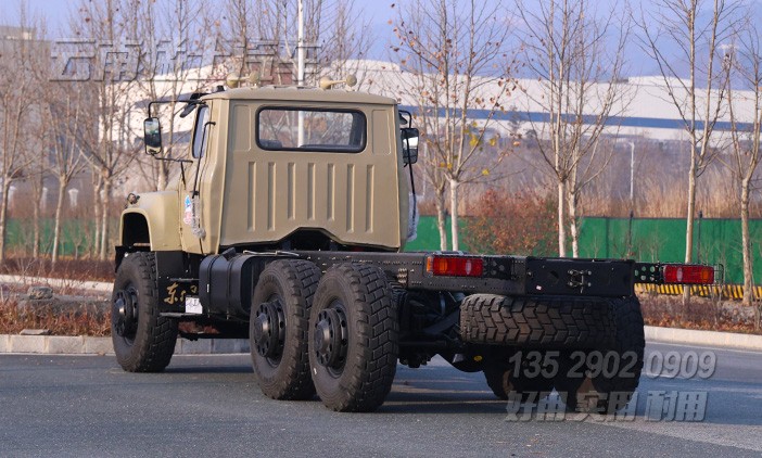 特种改装车,260马力底盘,六驱尖头底盘,25吨越野专用车,底盘出口定制,全驱专用车底盘